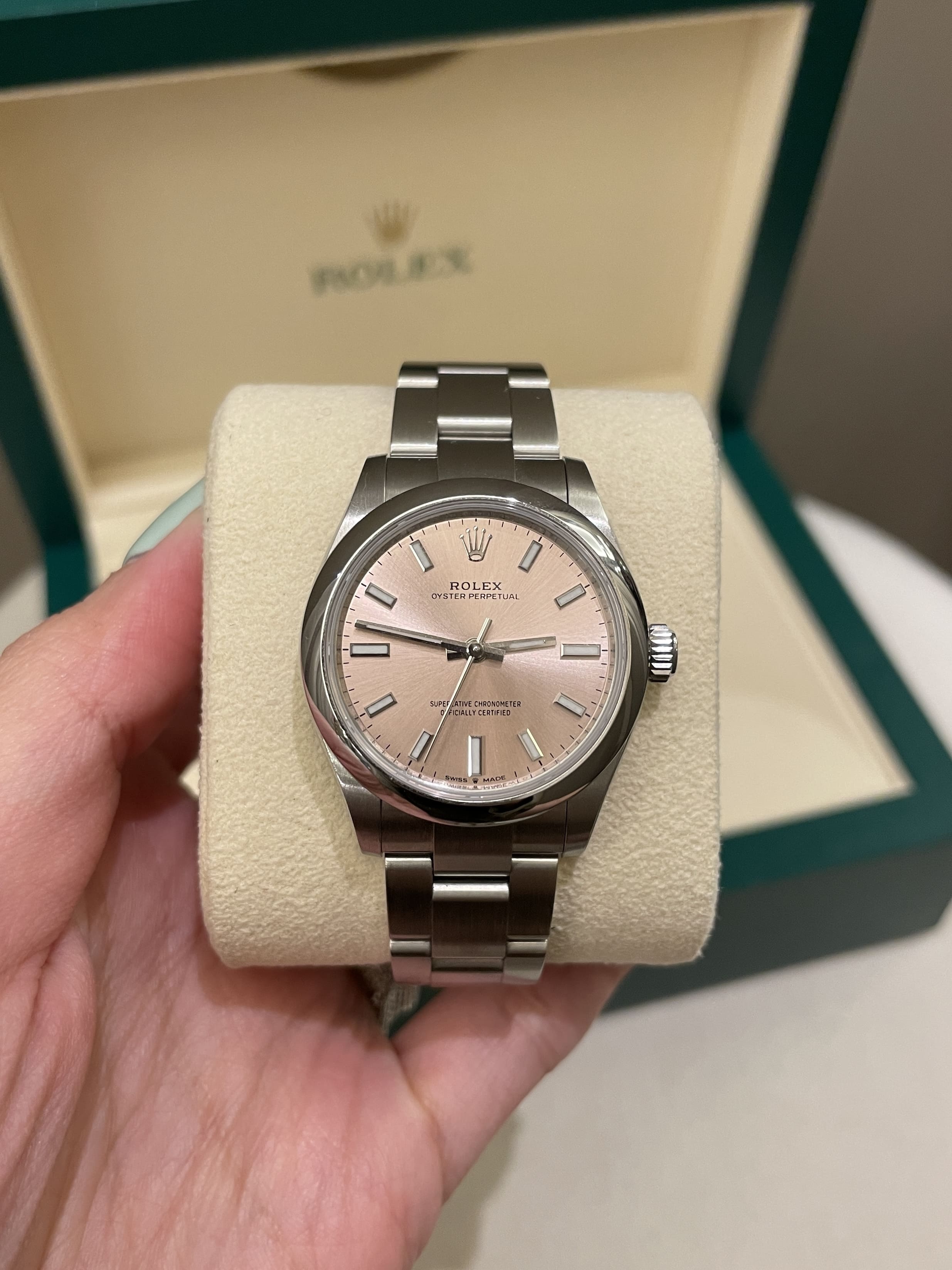 Rolex Oyster Perpetual Watch 31 Light Pink Dial