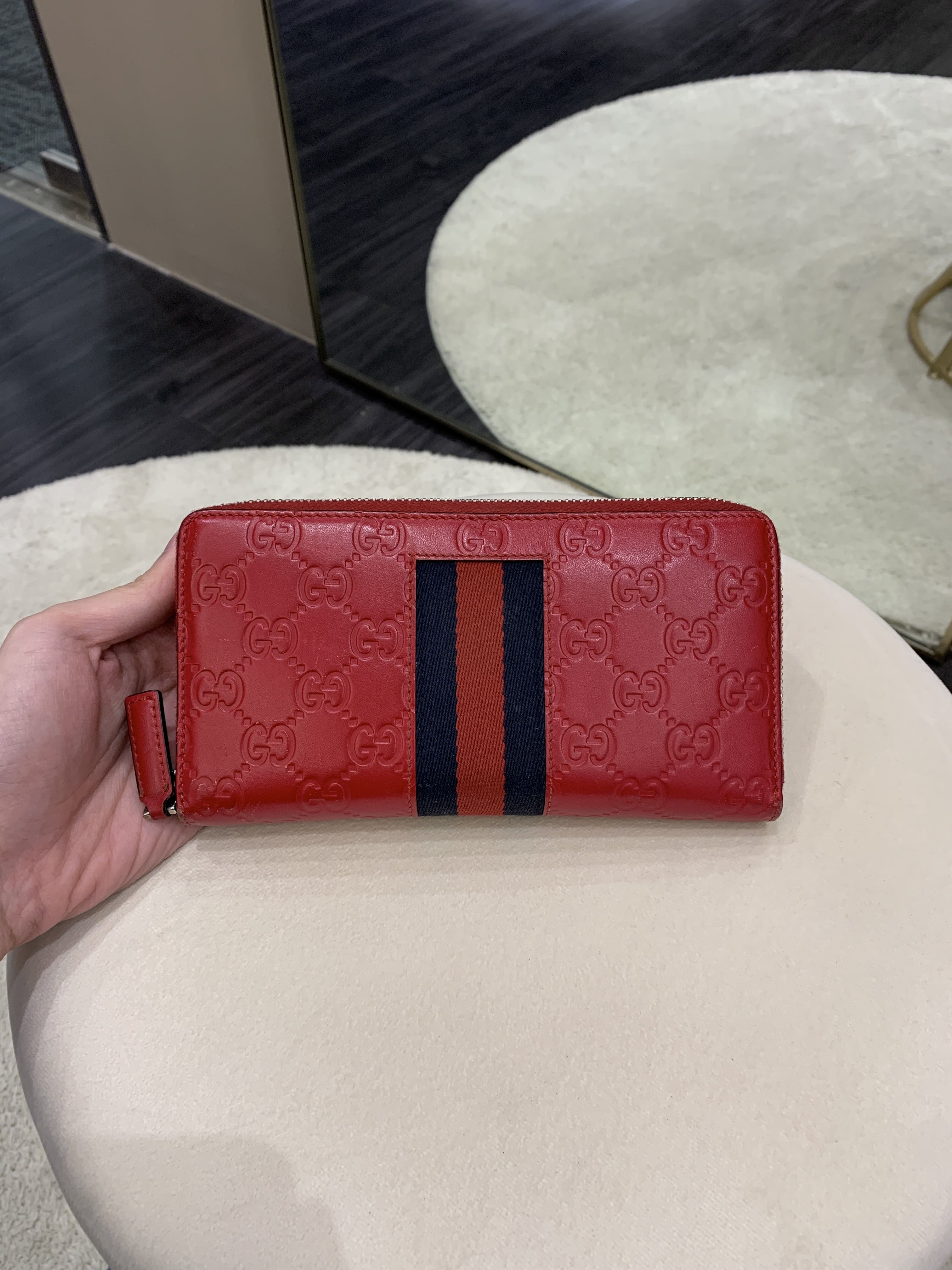 Gucci guccissima wallet red Clearance