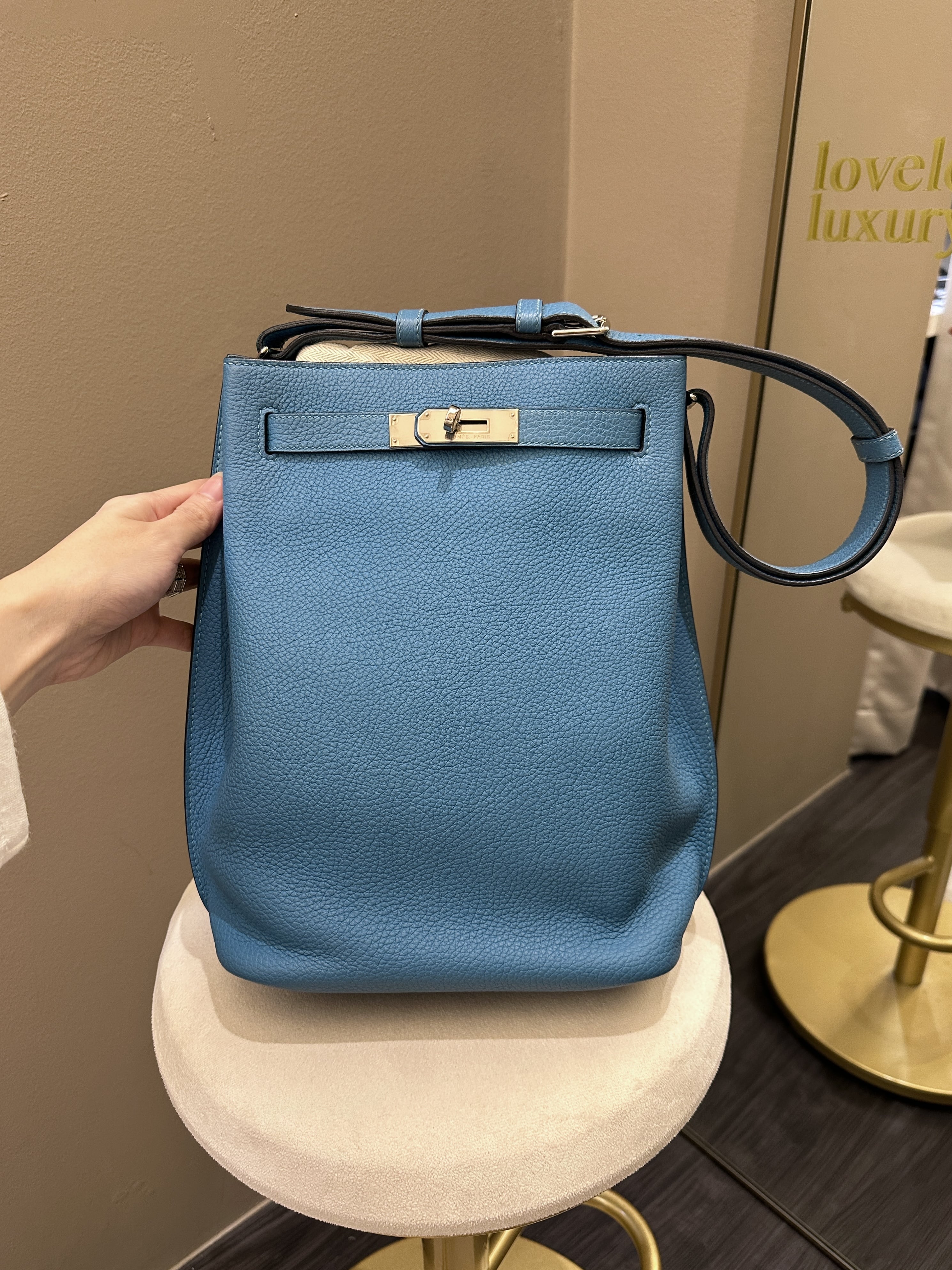 Hermes So Kelly 22 Turquoise Clemence – ＬＯＶＥＬＯＴＳＬＵＸＵＲＹ