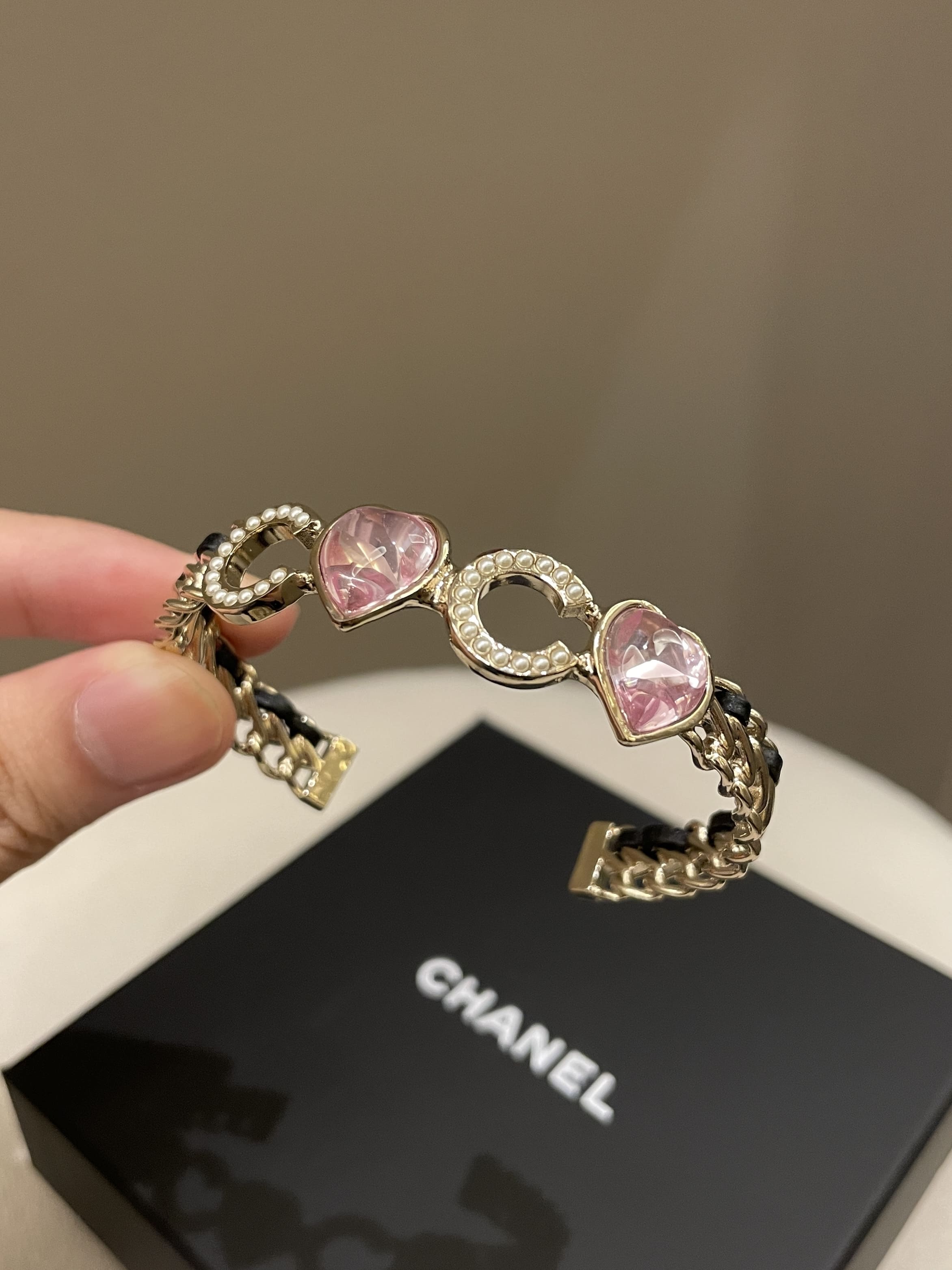 Chanel Pink Camellia Bracelet Chanel