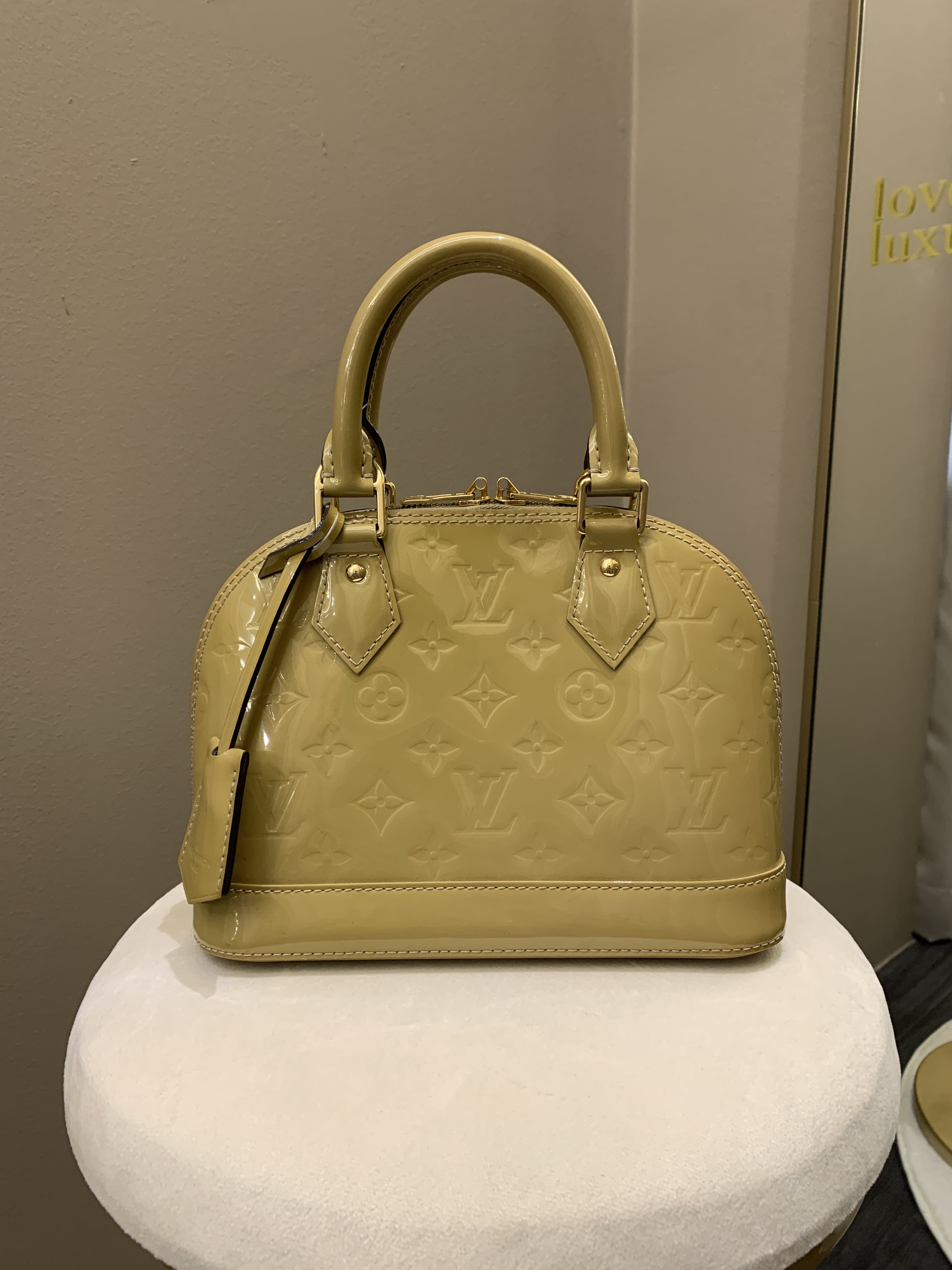 Louis Vuitton Alma BB Yellow Patent