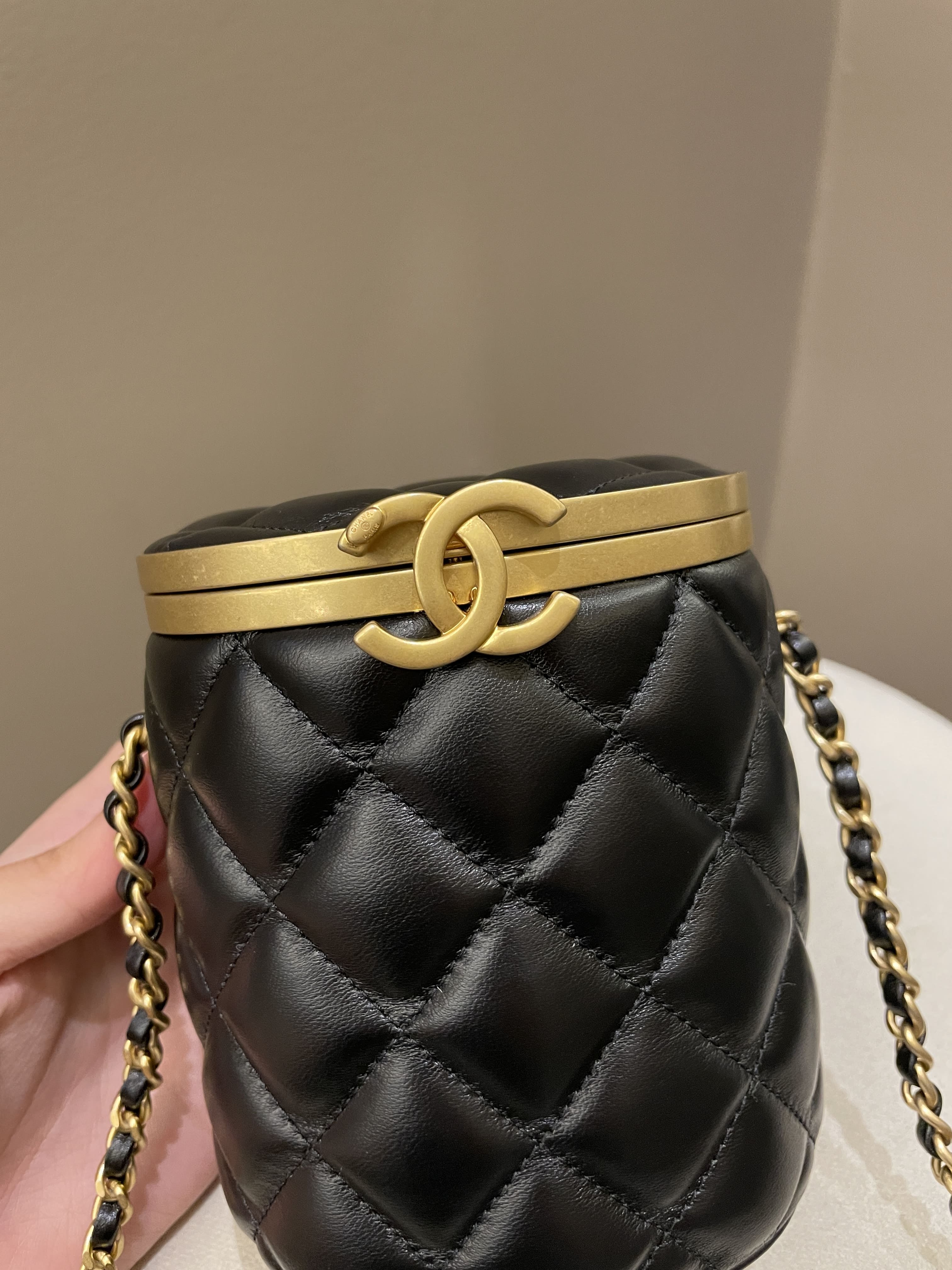 Chanel Black Quilted Lambskin Mini Vanity With Chain Gold Hardware 2021  Available For Immediate Sale At Sothebys